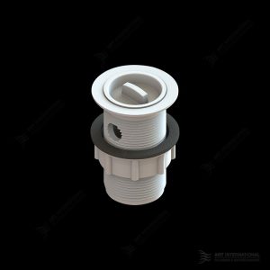 32x90mm Plug & Waste with Rubber Plug w/ Overflow White