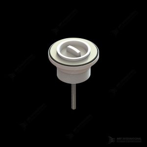 40mm Top Fixing Plug & Waste S/Steel with 80mm Screw White Plug