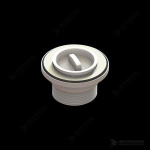 40mm Top Fixing Plug & Waste S/Steel White Plug